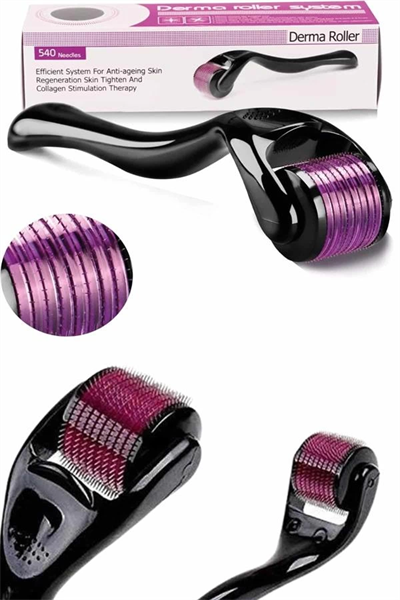 Derma Roller Titanyum Uçlu 540 İğneli 1 Mm Saç Sakal Çıkarma Ve Cilt Bakım Masaj Aleti
