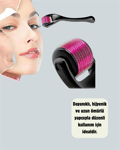 Dermaroller 1 mm Akne İzleri ve Çatlak Giderici Cilt Bakım Aleti