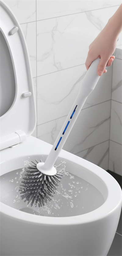 Deterjan Hazneli Ergonomik Silikon Tuvalet Fırçası