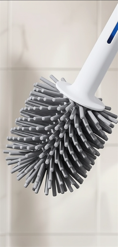 Deterjan Hazneli Esnek Silikon Başlıklı Tuvalet Fırçası