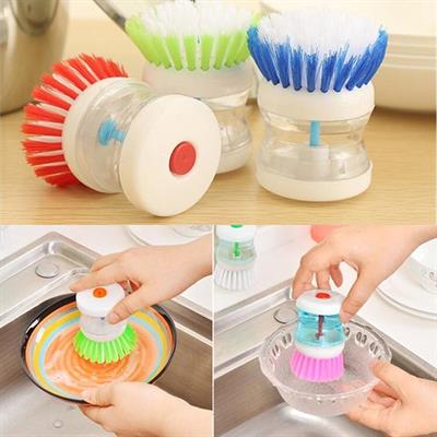 Deterjan Hazneli Kolay Bulaşık Yıkama Fırçası Bulaşık Sünger (3936)