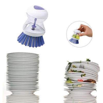 Deterjan Hazneli Kolay Bulaşık Yıkama Fırçası Bulaşık Sünger (3936)