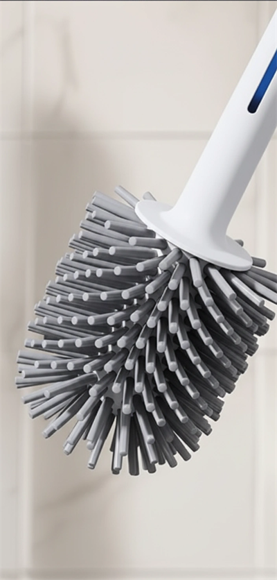 Deterjan Hazneli Silikon Tuvalet Fırçası Temizlik Seti