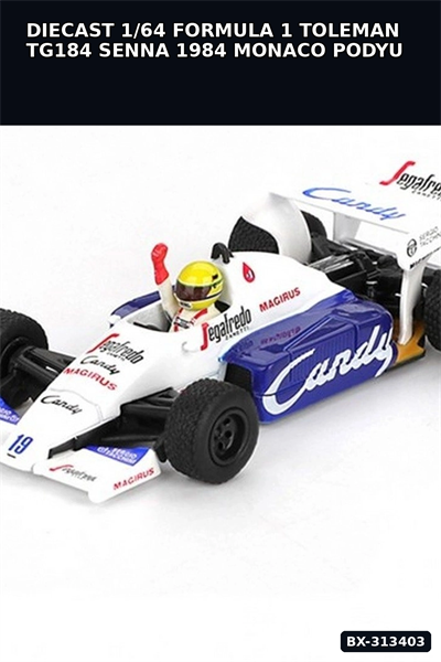 Diecast 1/64 Formula 1 Toleman TG184 Senna 1984 Monaco Podyum Model Araba BX-313403