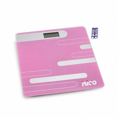 Dijital - Pilli Renkli Cam Banyo Baskül Terazi Tartı Lcd Ekran 180kg/50gr 26x26cm İ11-024 Bx40