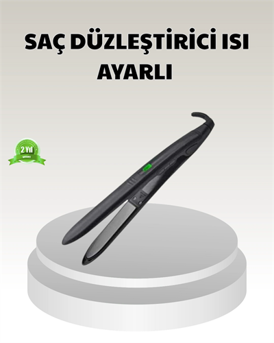 Dijital Ekranlı Isı Ayarlı Saç Düzleştirici –  Titanyum Plaka, Seyahat Dostu Tasarım