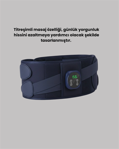 Dijital Ekranlı Isıtmalı Masaj Kemeri Bel Çevresi 100 cm Altı İçin Uygun