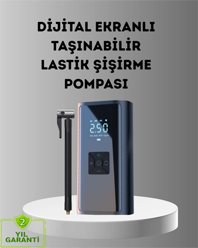 Dijital Ekranlı Kablosuz Hava Pompası LED Işıklı 12V 80W