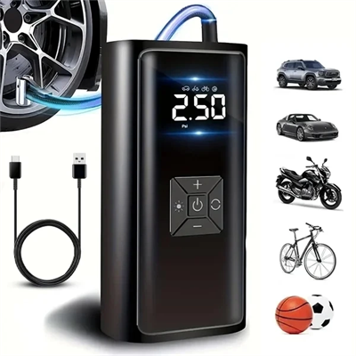 Dijital Ekranlı Şarjlı Taşınabilir Araç Hava Kompresörü