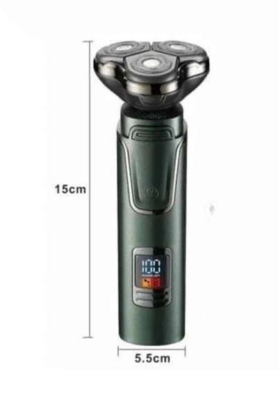 Dijital Göstergeli 3 Başlıklı Tıraş Makinesi Islak Kuru Lazer Öncesi Günlük