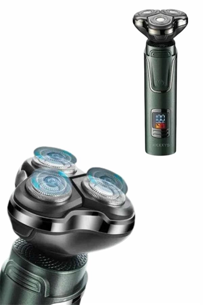 Dijital Göstergeli 3 Başlıklı Tıraş Makinesi Islak Kuru Lazer Öncesi Günlük