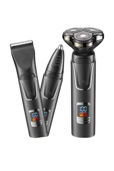 Dijital Göstergeli 3 Başlıklı Tıraş Makinesi Islak Kuru Lazer Öncesi Günlük
