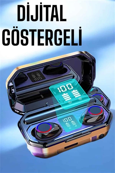 Dijital Göstergeli Bluetooth Bağlantılı Kulaklık Dokunmatik Kontrol