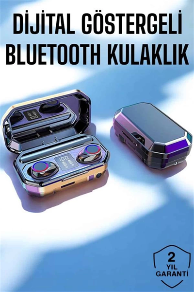 Dijital Göstergeli Bluetooth Bağlantılı Kulaklık Dokunmatik Kontrol