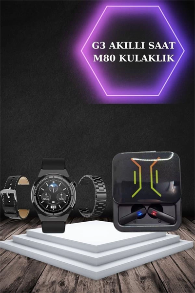 Dijital Göstergeli Bluetooth Kulaklık ve Bildirim Görebilen Akıllı Saat Alarm ve Titreşim