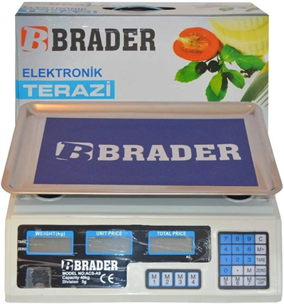 Dijital Göstergeli Elektronik Bakkal Kasap Manav Terazisi 40 Kg Bx40