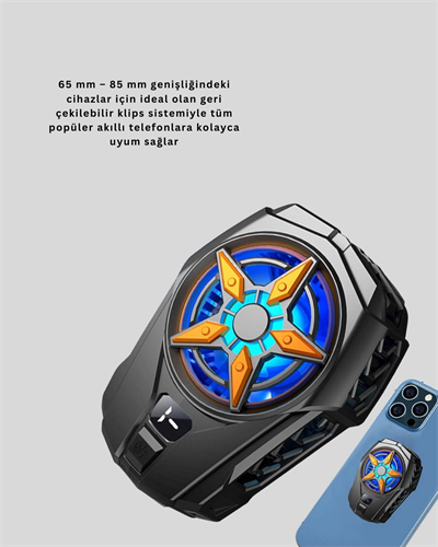 Dijital Göstergeli Evrensel Telefon Soğutma Fanı Yeni Nesil