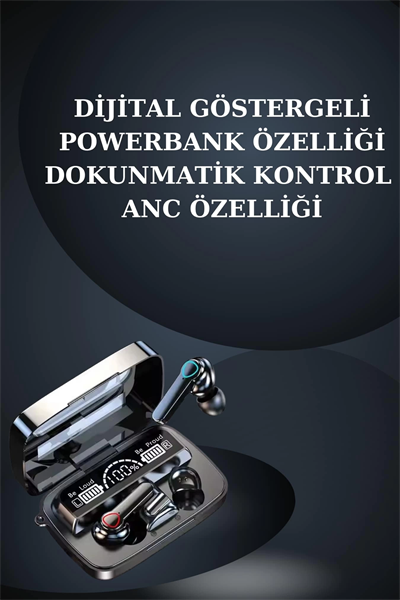 Dijital Göstergeli Powerbank Bluetooth Kulaklık ve Yeni Nesil Amoled Ekran Akıllı Saat