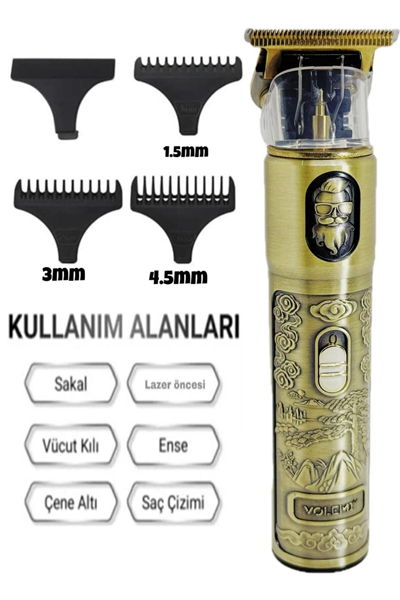 Dijital Göstergeli Saç Sakal Tıraş Makinesi - Sıfıra Yakın - Ip-1949 Bx40