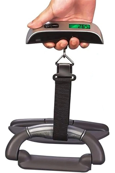 Dijital Işıklı Elektronik Askılı El Bagaj Tartısı Bavul Kantarı Seyahat Çantası 50kg