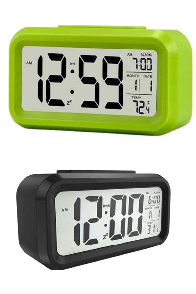 Dijital Masa Saati Termometre Takvim Led Ekran Pilli Ev Ofis Masası