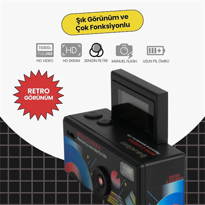 0.96 Inç Katlanır Ekranlı Mini Anahtarlık Kamerası 1080p Full HD Video Kayıt BX-313482