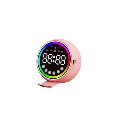 Dijital Saat - Bluetooth Wireless Mini Hoparlör Speaker Usb Şarjlı - Işıklı 5w Pl-4652 Bx40
