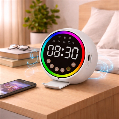 Dijital Saat - Bluetooth Wireless Mini Hoparlör Speaker Usb Şarjlı - Işıklı 5w Pl-4652 Bx40