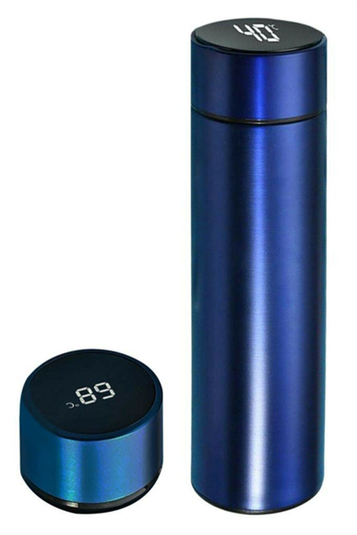 Dijital Sıcaklık Göstergeli Renkli Çelik Termos - 500 Ml Bx40