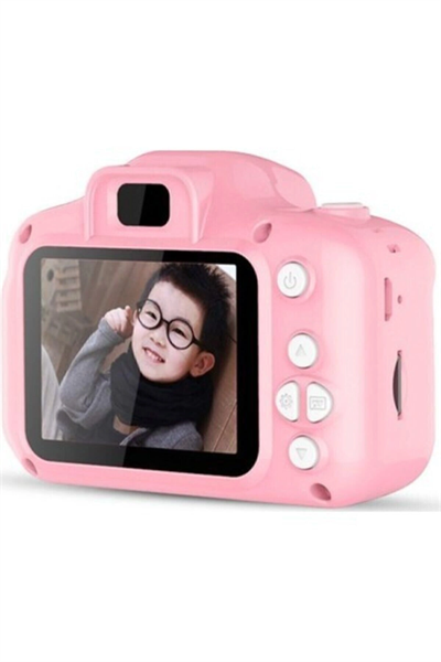 Dijital fotoğraf makinesi 1080p HD 10-15 MP pembe SD kartlı çocuklar için optik zoomlu