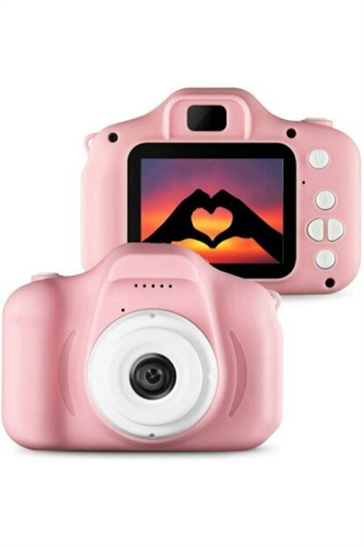 Dijital fotoğraf makinesi 1080p HD 10-15 MP pembe SD kartlı çocuklar için optik zoomlu