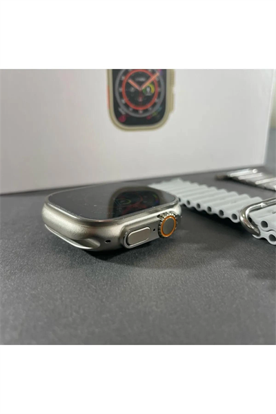 Dikdörtgen Ekranlı, GPS ve Nabız Sensörlü, Suya Dayanıklı Akıllı Saat - Metal Kordonlu