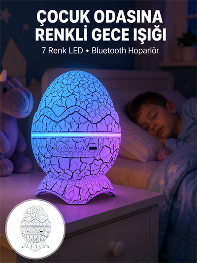 Dinazor Yumurta Gece Lambası Yeni Nesil