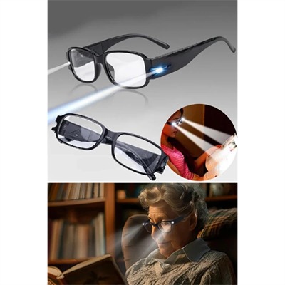 Dinlendirici LED Işıklı Okuma Gözlüğü