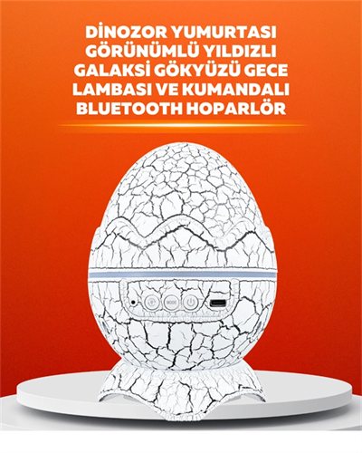 Dinozor Yumurtası Tasarımlı Projektörlü Gece Lambası