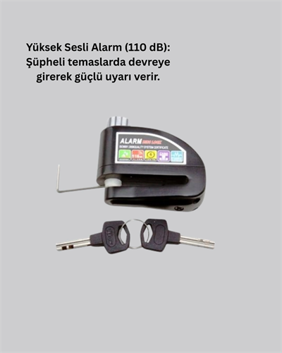 Disk Fren Kilidi Alarmlı Anti Hırsızlık Motosiklet Scooter Bisiklet Yeni Nesil
