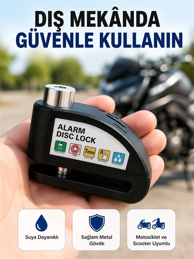 Disk Fren Kilidi Alarmlı Anti Hırsızlık Motosiklet Scooter Bisiklet Yeni Nesil