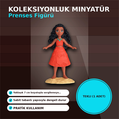 Disney Prenses Koleksiyonluk Minyatür Heykelcik 7 cm Boyunda Tekli Figür Oyuncağı