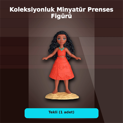 Disney Prenses Koleksiyonluk Minyatür Heykelcik 7 cm Boyunda Tekli Figür Oyuncağı