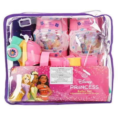 Disney Prensesler Çantalı 4 Tekerlekli Ayarlanabilir Paten Seti S01028823