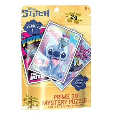 Disney Stitch Seri 1  Mystery Puzzle 24 Parça