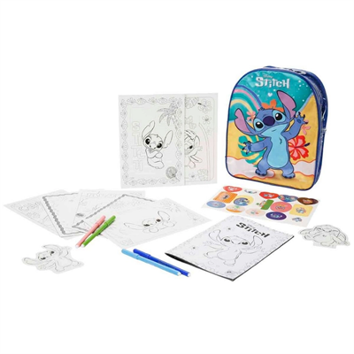 Disney Stitch Sırt Çantalı Boyama ve Çizim Seti