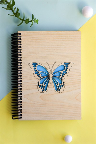 Doğal Ahşap Kapaklı Çizgisiz Defter – Şık ve Dayanıklı Tasarım
