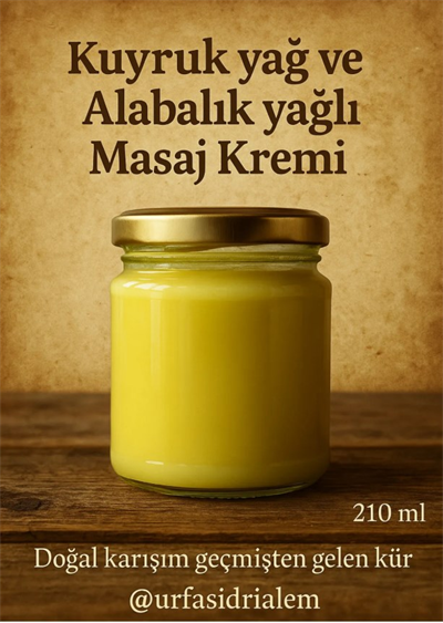 Doğal Kuyruk Yağı & Alabalık Yağlı Masaj Kremi – 210 Ml | Kas Ağrılarına Özel Yoğun Bakım Kremi