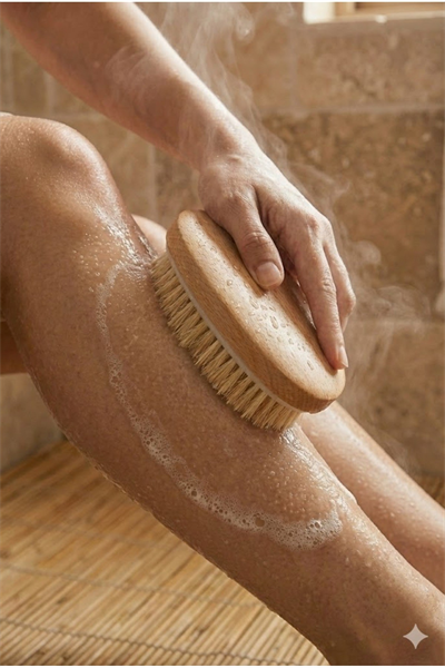 Doğal Vücut Fırçası – Kuru Fırçalama, Masaj ve Peeling Etkili Cilt Bakım Fırçası