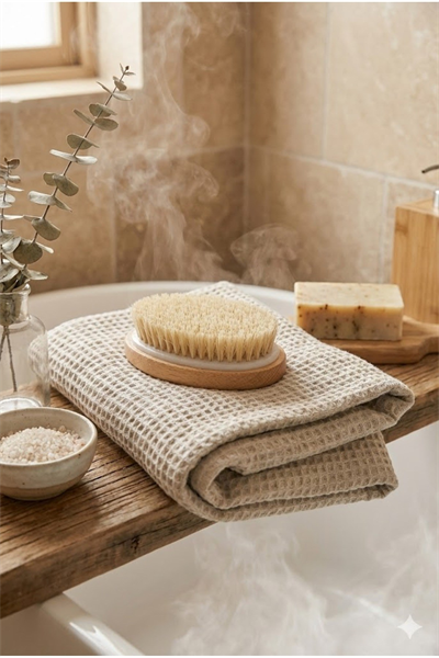 Doğal Vücut Fırçası – Kuru Fırçalama, Masaj ve Peeling Etkili Cilt Bakım Fırçası