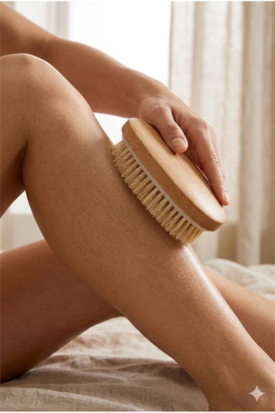Doğal Vücut Fırçası – Kuru Fırçalama, Masaj ve Peeling Etkili Cilt Bakım Fırçası