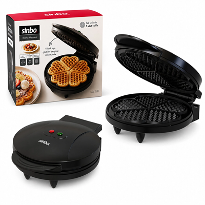 Döküm Belçika Waffle Makinesi Elektrikli 5 Waffle Yapışmaz Yüzey 850w Ssm-2595 Bx40