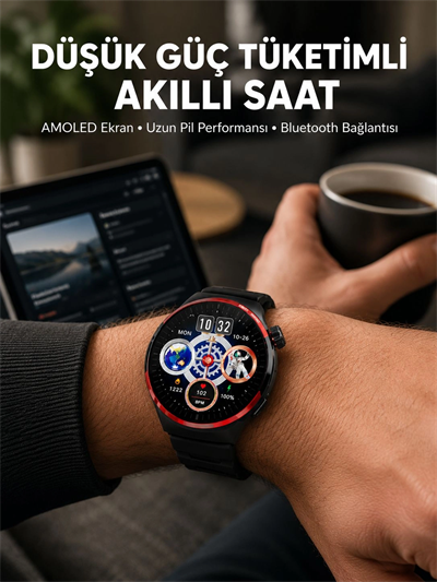 Dokunmatik Akıllı Saat Kablosuz Şarj AMOLED Ekran Yeni Nesil