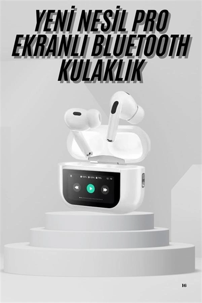 Dokunmatik Ekranlı Air Pro 2 ANC Kulaklık Kablosuz Çok Fonksiyonlu